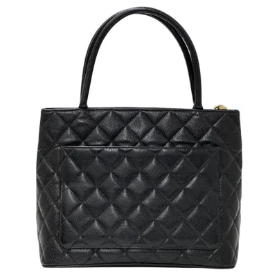 Pre-owned Chanel Black Grained Calfskin Tote Bag ()