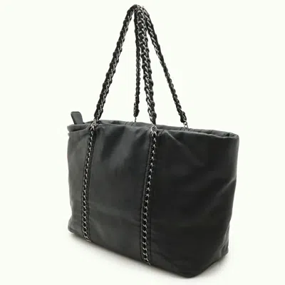 Pre-owned Chanel Black Leather Shoulder Bag Tote Bag ()