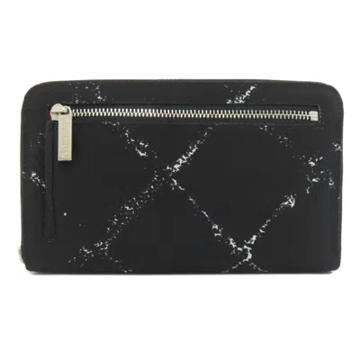 Pre-owned Chanel Black Nylon Long Wallet (bi-fold) ()