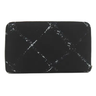 Pre-owned Chanel Black Nylon Long Wallet (bi-fold) ()