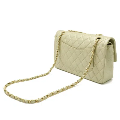 Pre-owned Chanel Champagne Gold Leather Handbag Shoulder Bag ()