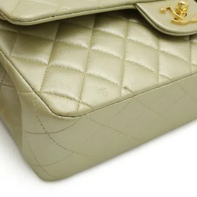 Pre-owned Chanel Champagne Gold Leather Handbag Shoulder Bag ()