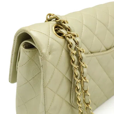 Pre-owned Chanel Champagne Gold Leather Handbag Shoulder Bag ()