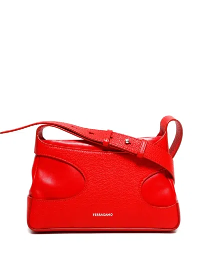 Pre-owned Ferragamo 2015-2025 Cut-out Shoulder Bag In Red