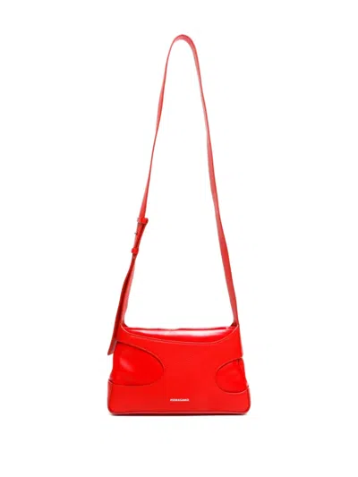 Pre-owned Ferragamo 2015-2025 Cut-out Shoulder Bag In Red