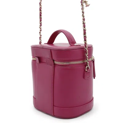 Pre-owned Chanel Purple Leather Shoulder Bag ()