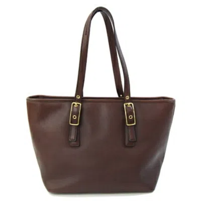 Pre-owned Coach Dark Brown Leather Handbag Tote Bag ()
