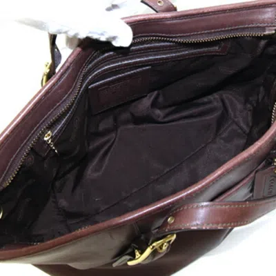 Pre-owned Coach Dark Brown Leather Handbag Tote Bag ()