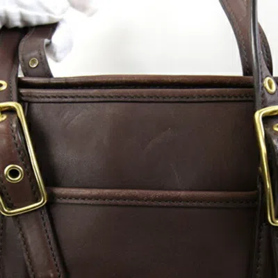 Pre-owned Coach Dark Brown Leather Handbag Tote Bag ()