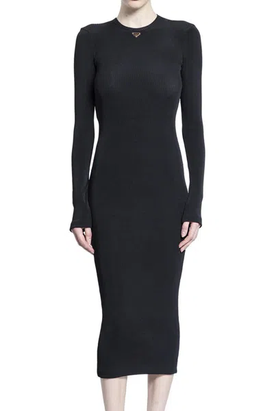 Prada Dress Woman Black In Black