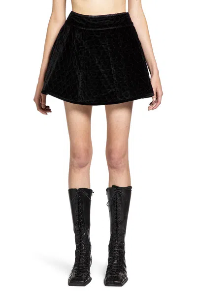 Vivienne Westwood Quilted Mini Skirt In Black