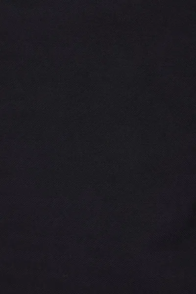 Dries Van Noten Navy Blue Draped Skirt With Brooch In Blue