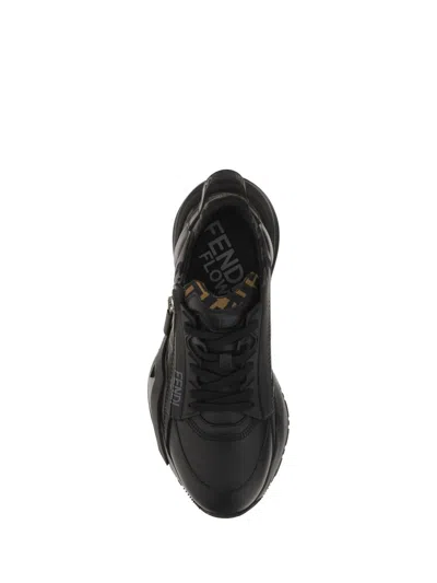Fendi Men Flow Running Sneakers In Black