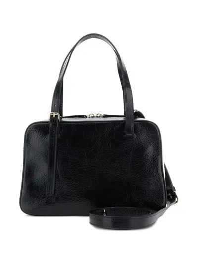 Apc Virginie Black Shoulder Bag With Removable Shoulder Strap And Front Logo In Leather Woman In Black