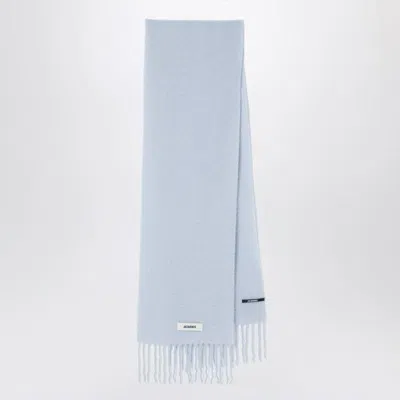 Jacquemus Light Lilac Alpaca And Mohair Scarf Men In Blue