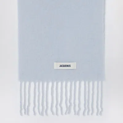 Jacquemus Light Lilac Alpaca And Mohair Scarf Men In Blue