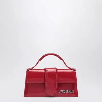 Jacquemus Rectangular Smooth Top Handle Shoulder Bag In Red
