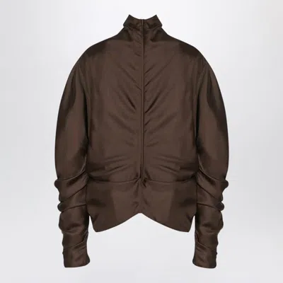 The Row Miles Top In Taupe In Brown