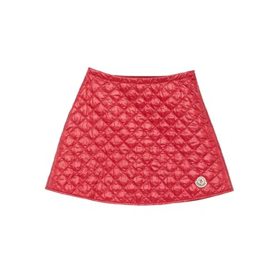 Moncler Womens Quilted Skirt In Red