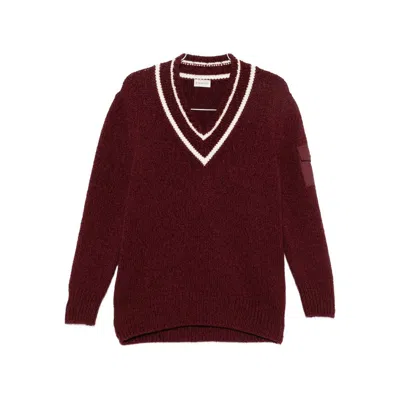 Moncler Women Wool Sweater In Red