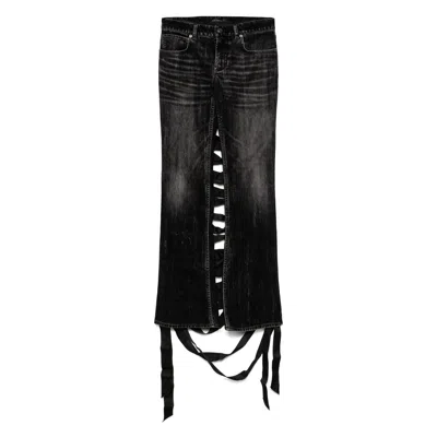 Balenciaga Denim Straight-leg Jeans In Black