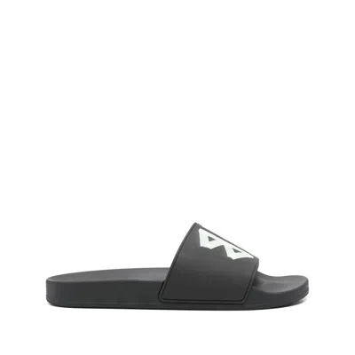 Balenciaga Men Logo Pool Slides In Black