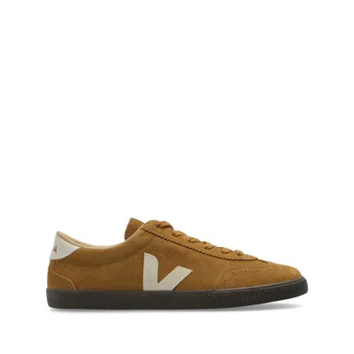 Veja Volley Tent Brown And White Suede Sneakers In Brown
