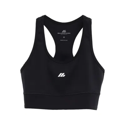 Balenciaga Activewear Sleeveless Top In Matt Nylon Blend In Black