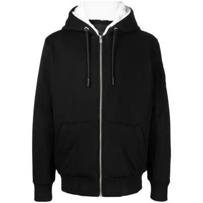 Moose Knuckles Classic Bunny Hoodie Sweatshirt In Black