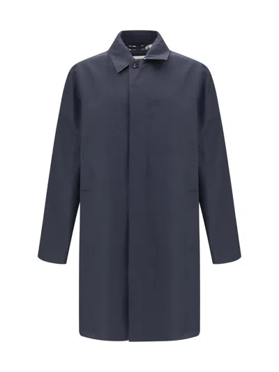 Burberry Men Camden Heritage Coat In Blue