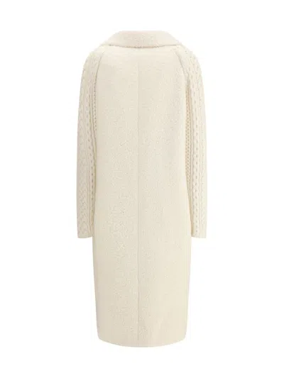 Gabriela Hearst Cable-knit Charles Coat In White