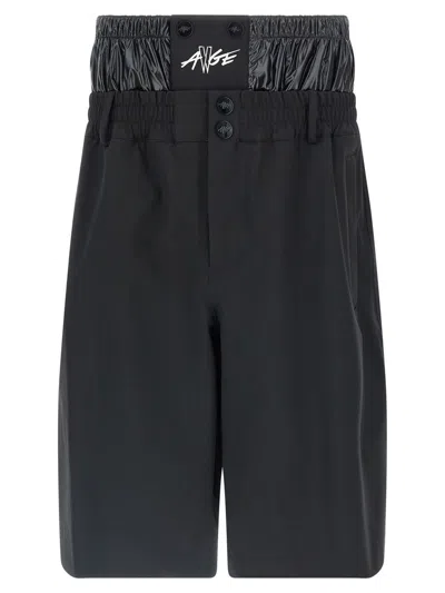 Moncler Genius Asap Rocky Padded Shorts And Pockets In Black