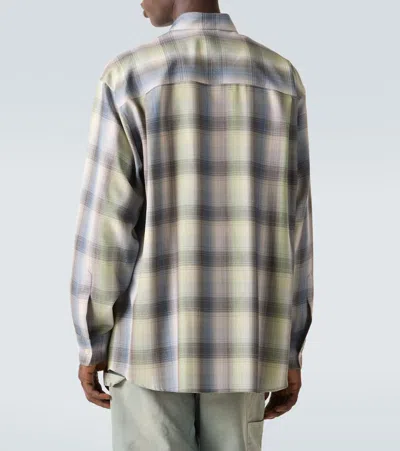 Auralee Long Sleeve Button-down Check Shirt In Multi