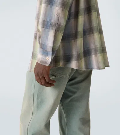 Auralee Long Sleeve Button-down Check Shirt In Multi