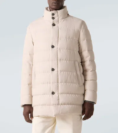 Herno Turtleneck Down Jacket In Neutral