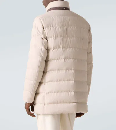 Herno Turtleneck Down Jacket In Neutral
