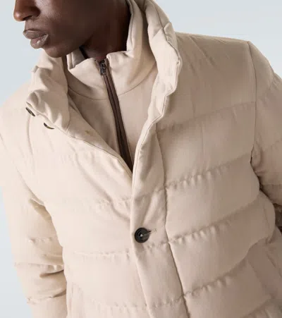 Herno Turtleneck Down Jacket In Neutral