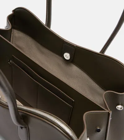 Stella Mccartney Ryder Large Tote Bag In Embossed Grainy Eco Mat In Green