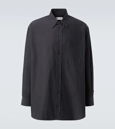 Lemaire Double Pocket Button-up Shirt In Black