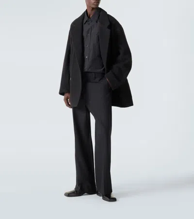 Lemaire Double Pocket Button-up Shirt In Black