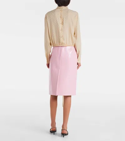 Gucci Schluppenbluse Gg Aus Seide In Gray