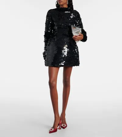 Amina Muaddi Begum Swarovski Crystal-embellished Satin Slingback Pumps In Red