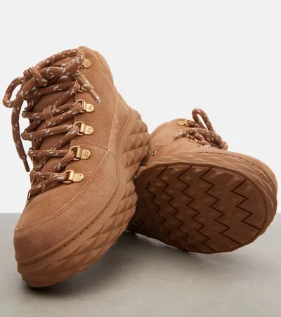 Jimmy Choo Diamond Maxi Hike F Suede High-top Sneakers In Brown