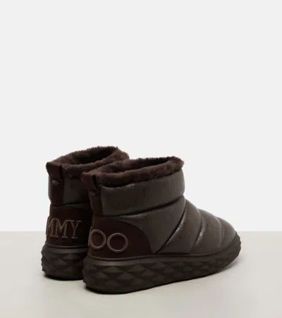 Jimmy Choo Solid Color Snow Boots In Brown