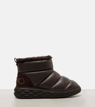 Jimmy Choo Solid Color Snow Boots In Brown