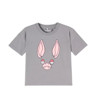 Mini Rodini Printed Cotton Jersey T-shirt In Gray
