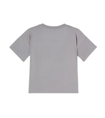 Mini Rodini Printed Cotton Jersey T-shirt In Gray