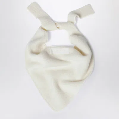 Jacquemus White Scarf With Grosgrain Logo In White