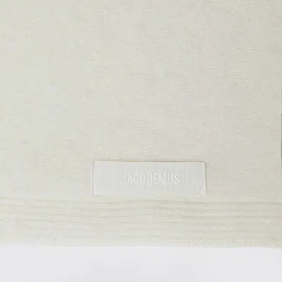 Jacquemus White Scarf With Grosgrain Logo In White