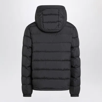 Moncler Hooded Down Jacket Featuring Elastic Cuffs In Black